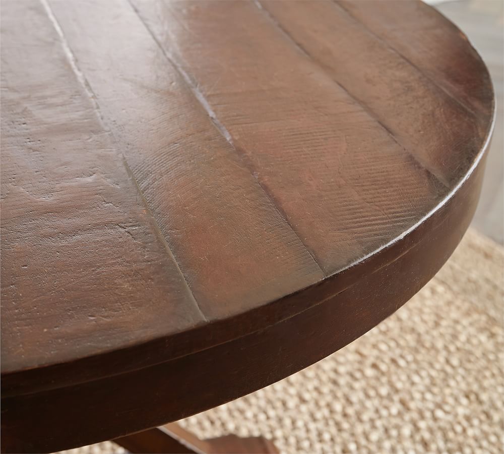 Benchwright Round Pedestal Extending Dining Table Pottery Barn