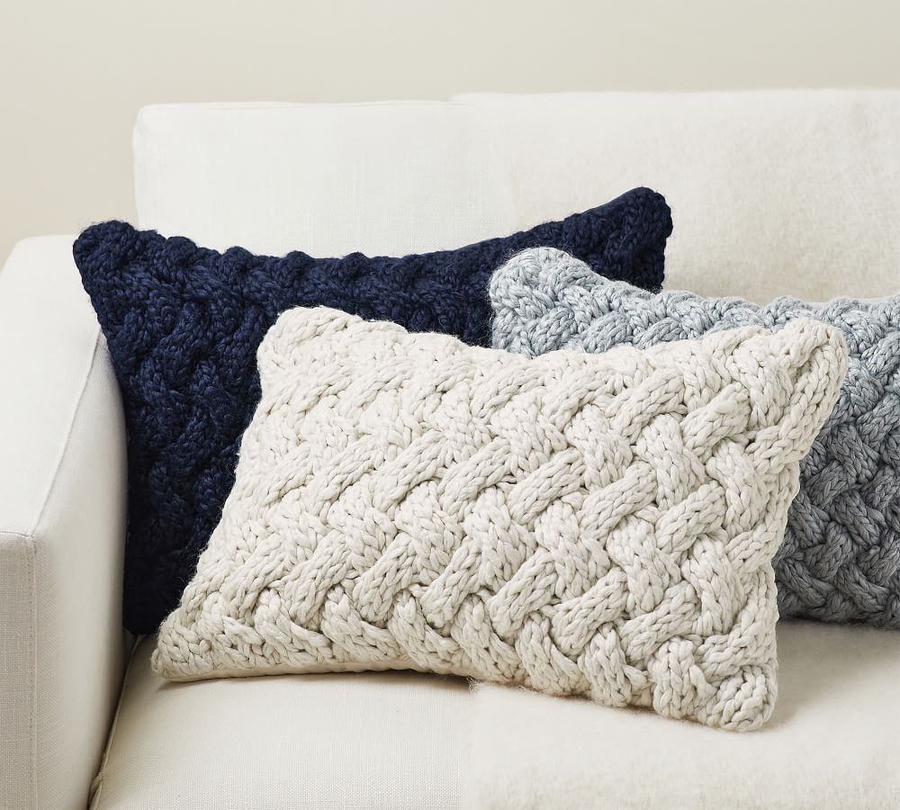 sweater knit pillow cover