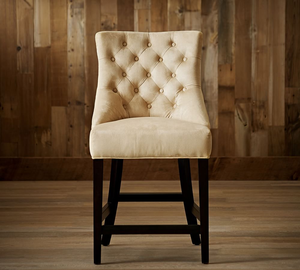 Hayes Tufted Bar Stools Pottery Barn