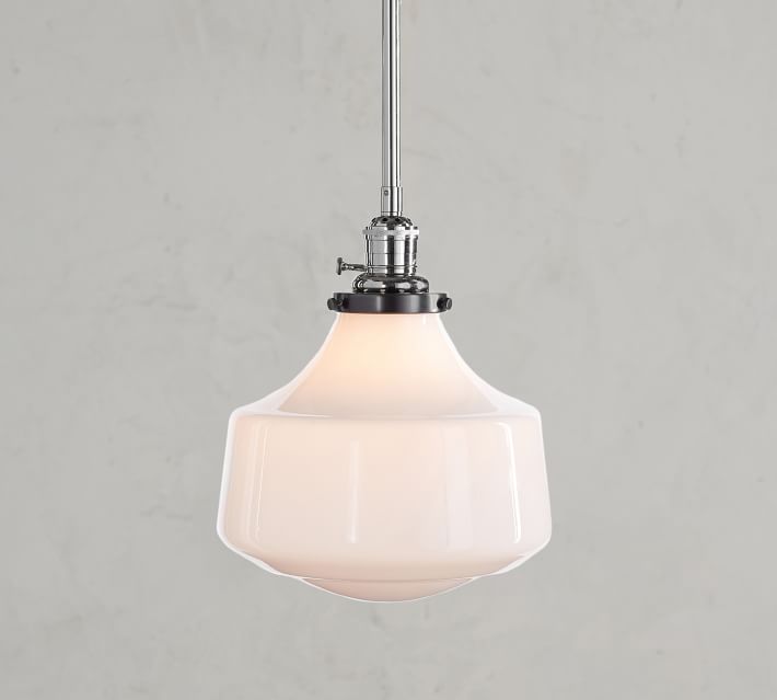 milk glass pendant light pottery barn