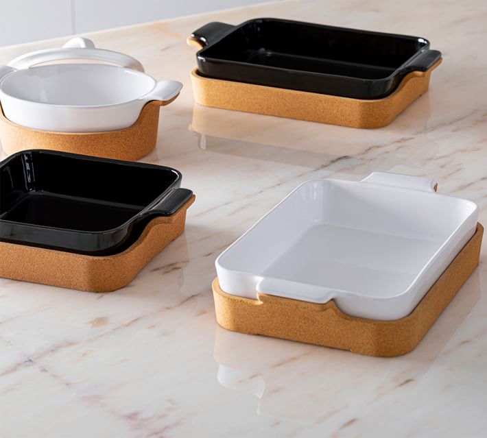 Casafina Bakers with Cork Trivet Pottery Barn