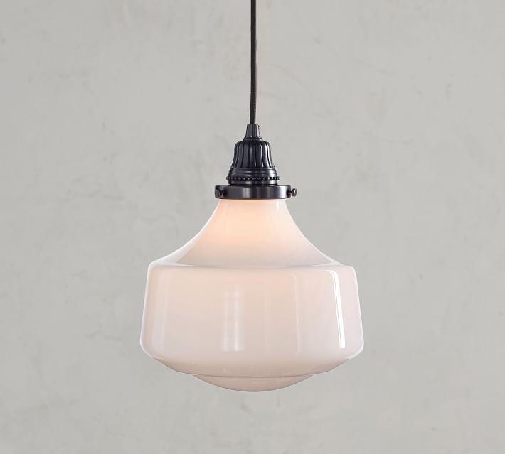 milk glass pendant light pottery barn