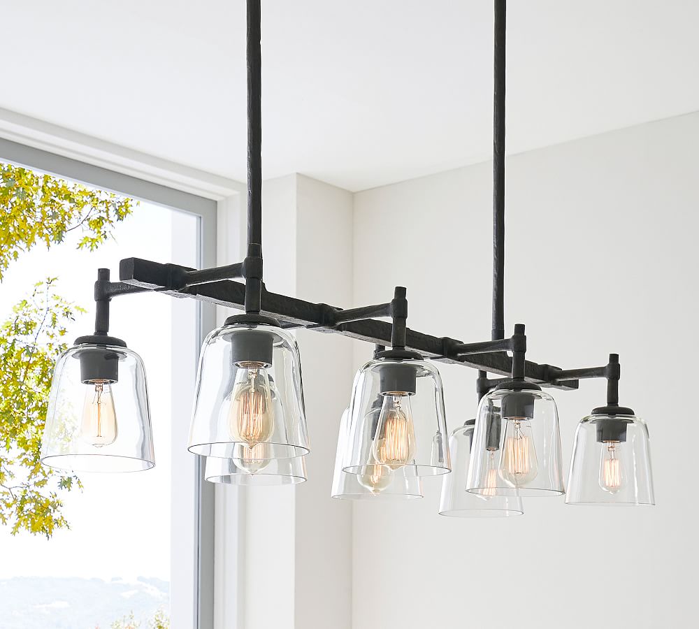 pottery barn linear chandelier