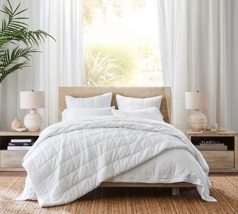 Cayman Platform Bed & Headboard Pottery Barn