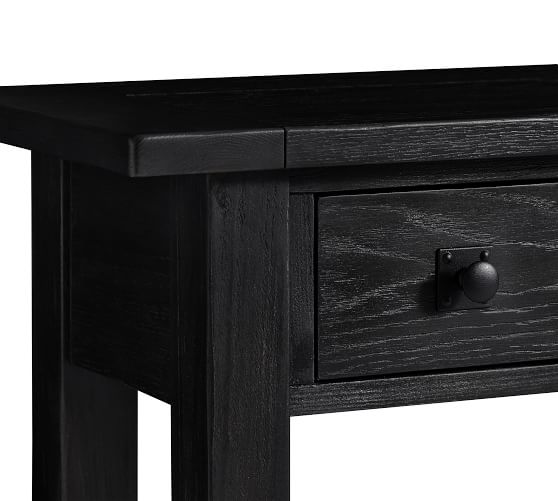 small black console table with drawers