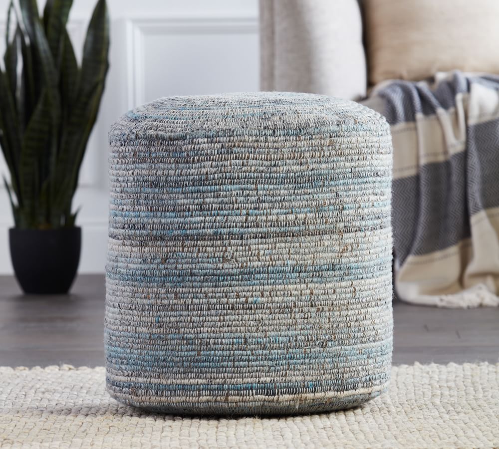 Reyer Handwoven Pouf Pottery Barn