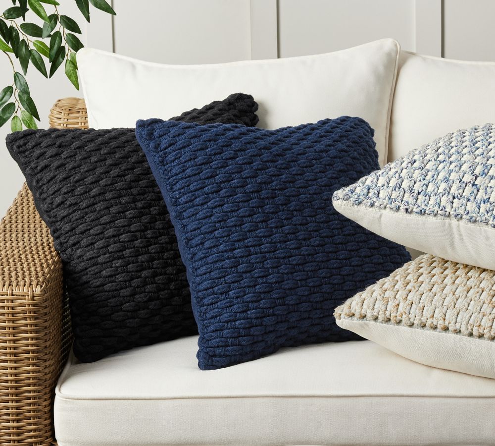 Cadyn Textured Indoor/Outdoor Pillow Pottery Barn