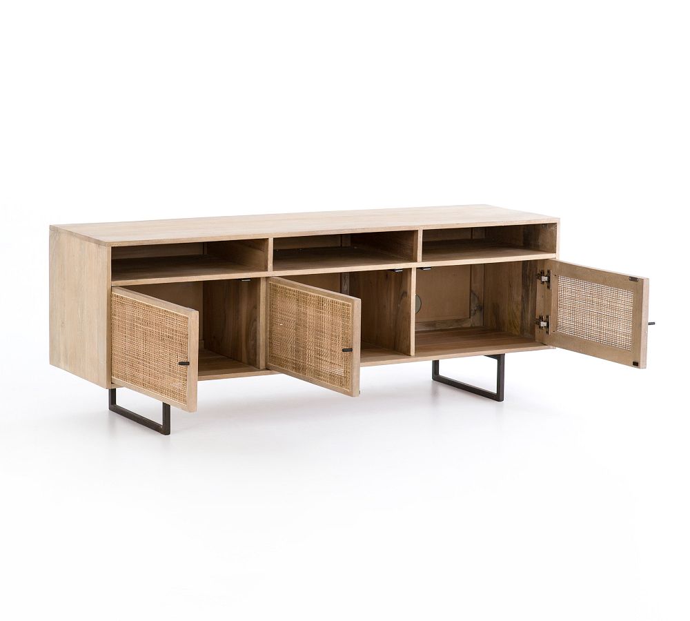 Dolores Cane Media Console Pottery Barn