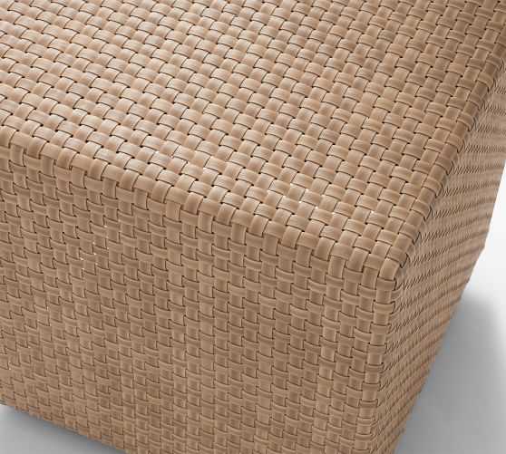 rattan cube side table