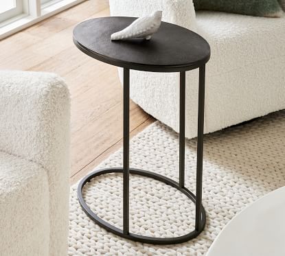 duke round metal c table