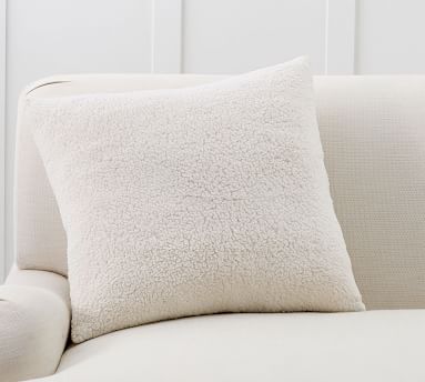 Hawthorn Stripe Sherpa Back Pillow Cover | Pottery Barn