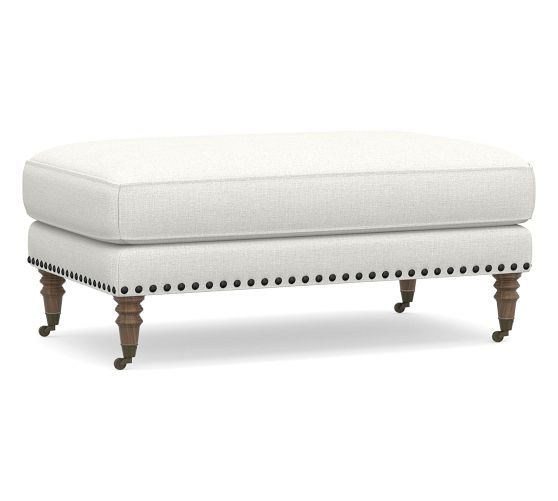 OPEN BOX Tallulah Upholstered Ottoman, Down Blend Wrapped Cushions