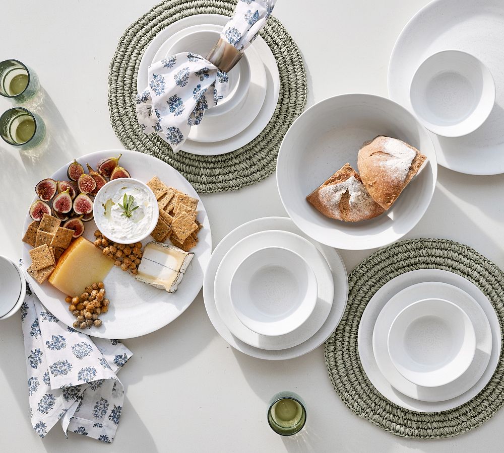 Larkin Melamine 12-Piece Dinnerware Set | Pottery Barn