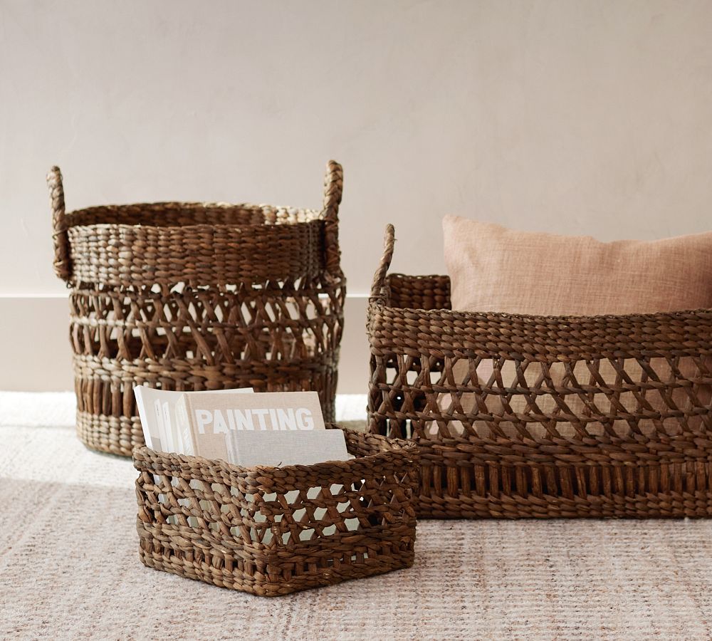 Pacific Handwoven Tote Basket Pottery Barn