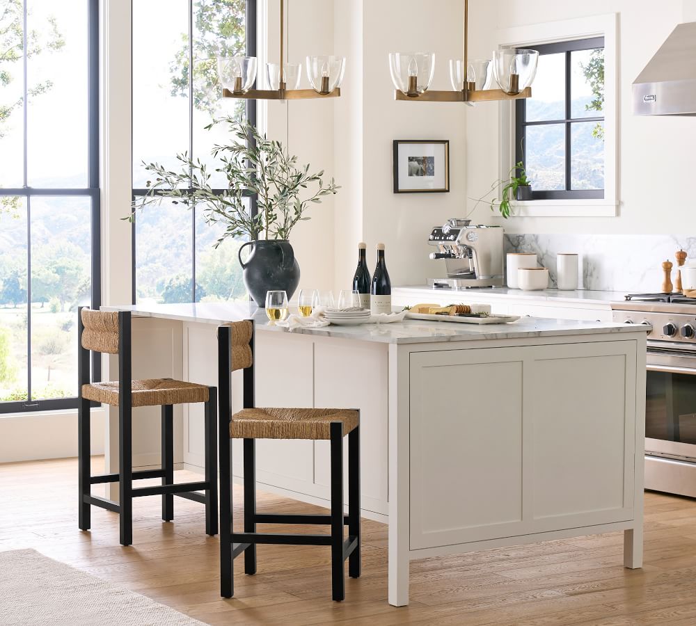 Malibu Woven Bar & Counter Stools | Pottery Barn