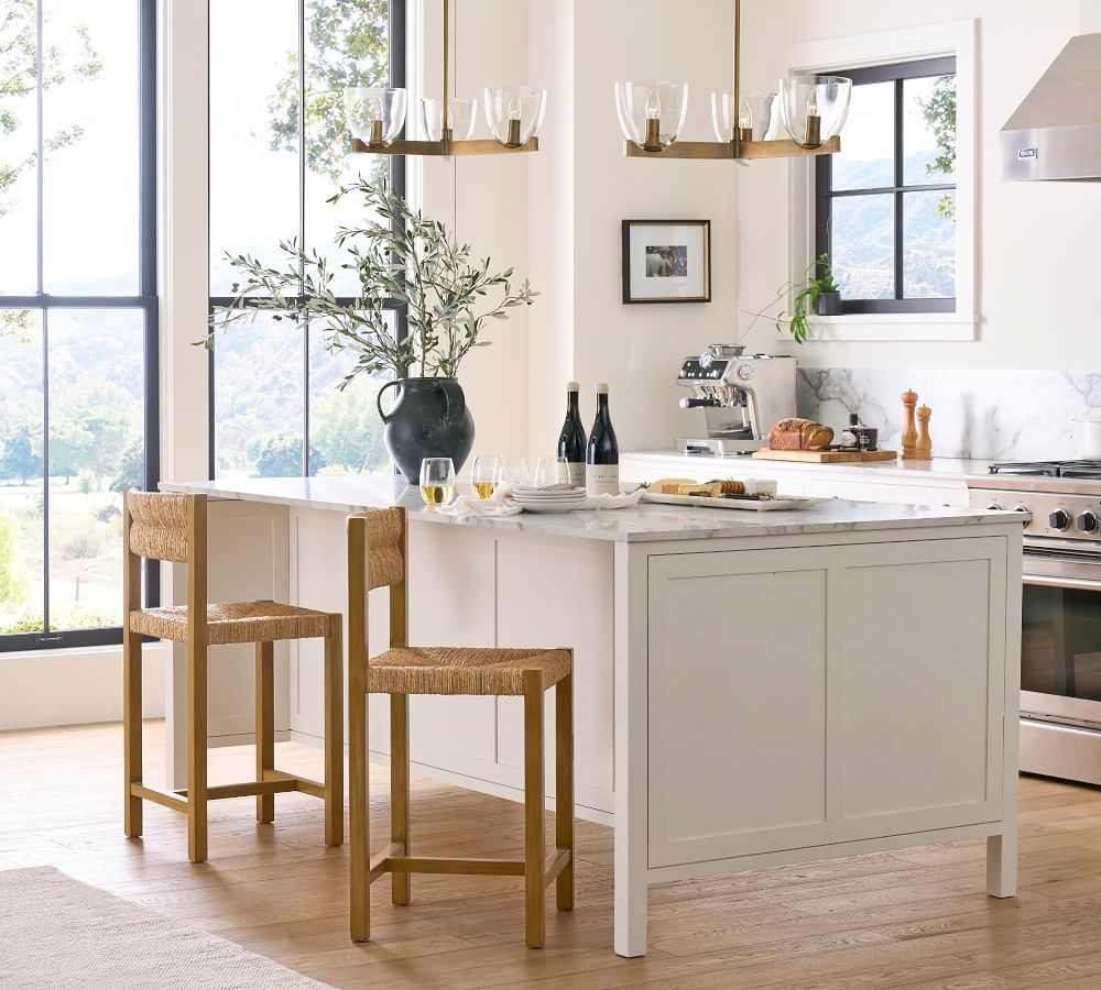 Malibu Woven Bar & Counter Stools | Pottery Barn