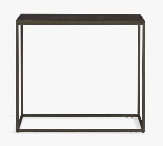 rectangular metal accent table