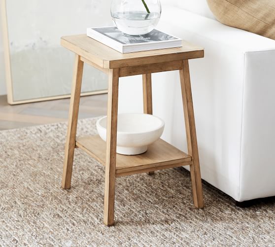 pottery barn side table white