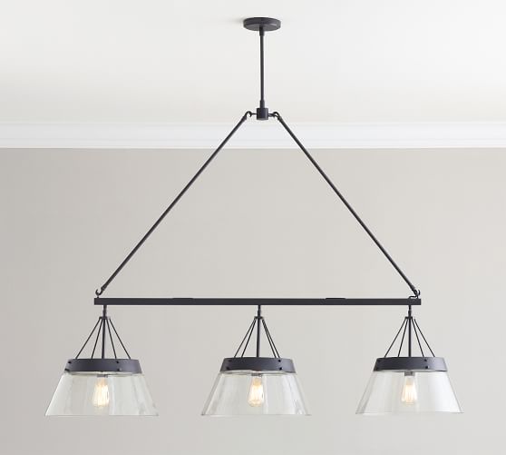 pottery barn linear chandelier