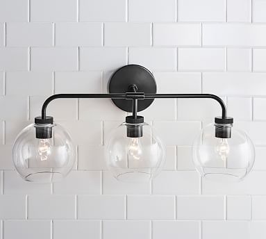 bathroom triple sconce