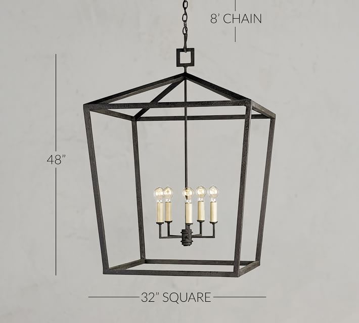 pottery barn lantern pendant