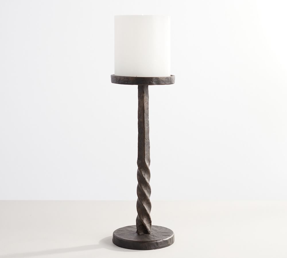 Pottery Barn Easton Forged-Iron Pillar Candleholder | Yorkdale Mall