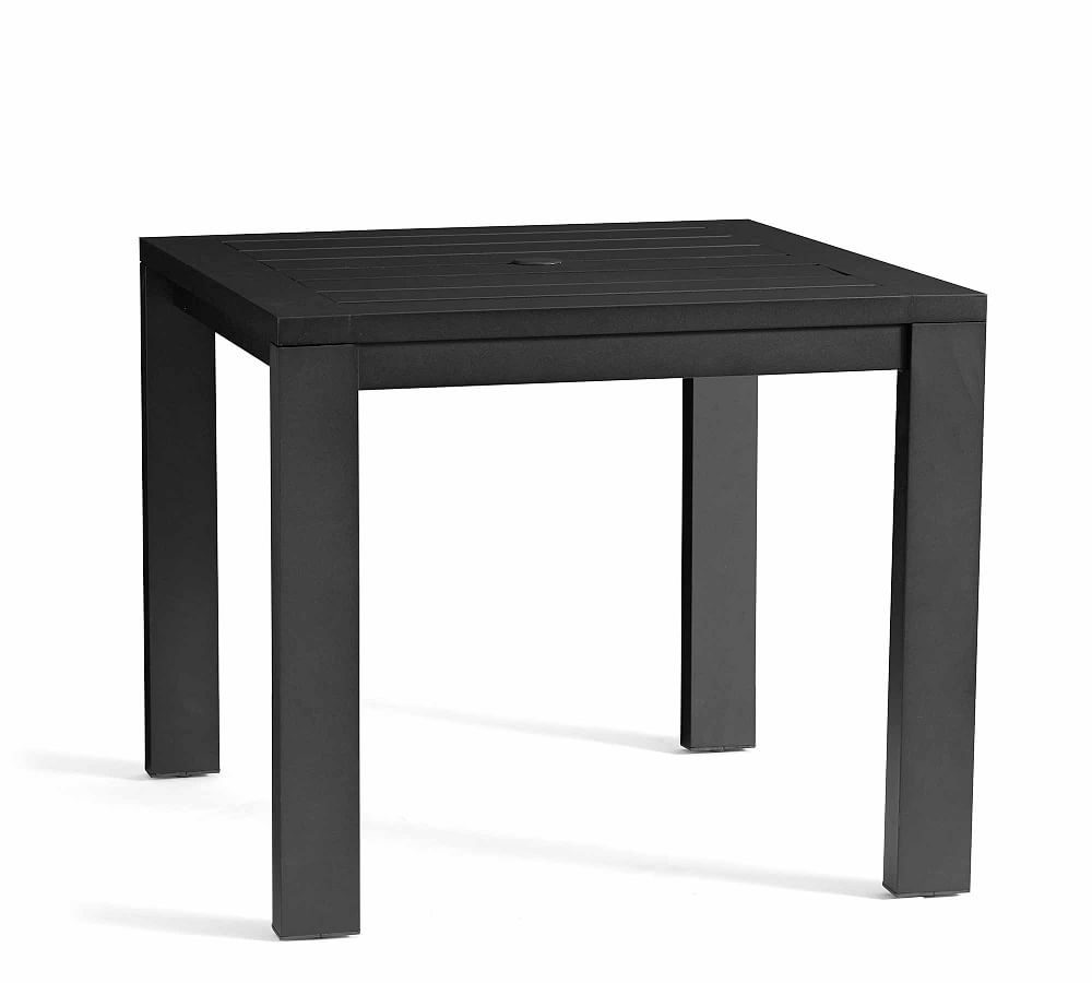 Malibu Square Black Dining Table + Chair Dining Set Pottery Barn