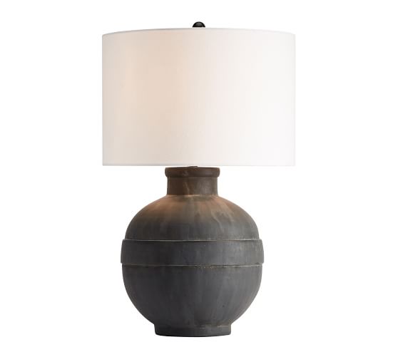 pottery barn black lamp