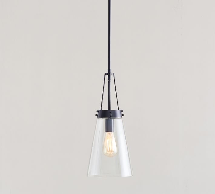 flared glass pendant light