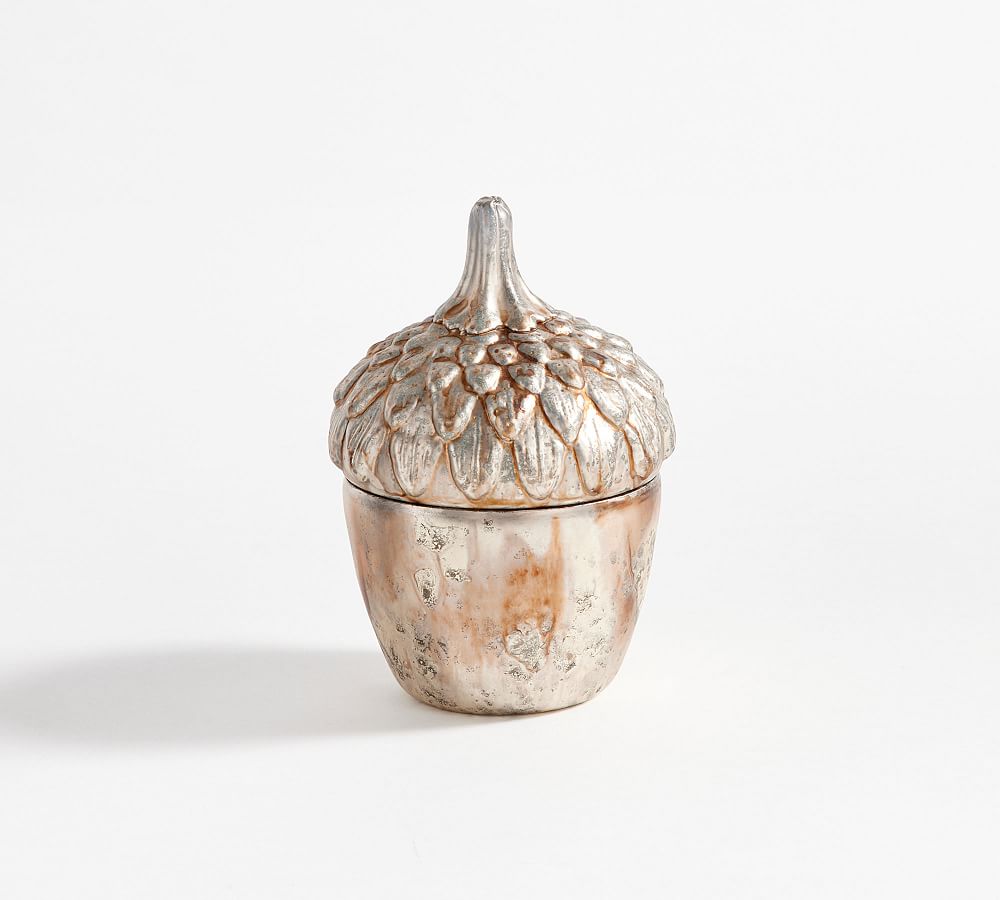 Acorn Lidded Scented Glass Candles - Harvest Spice | Pottery Barn