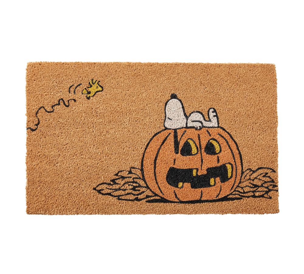 Peanuts™ Snoopy™ Pumpkin Doormat Pottery Barn