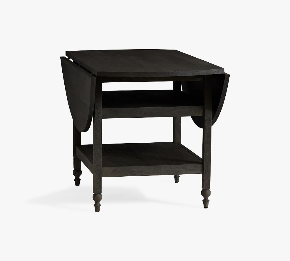 black round drop leaf table