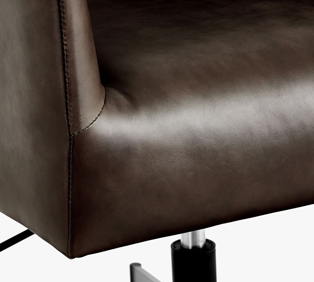 Baldwin Leather Swivel Desk Chair Pottery Barn