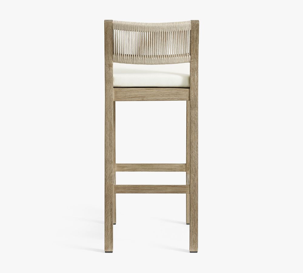 Indio Coastal FSC® Mahogany Rope Bar Stool | Pottery Barn