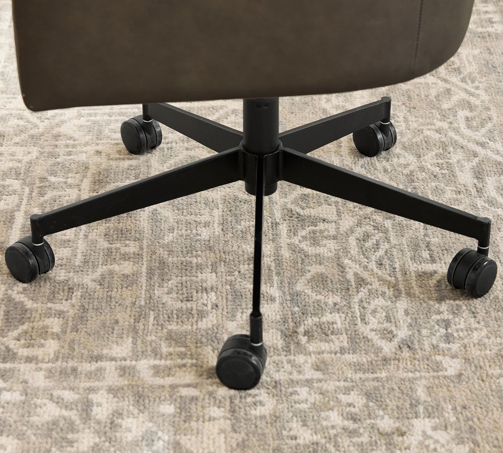 Baldwin Leather Swivel Desk Chair Pottery Barn