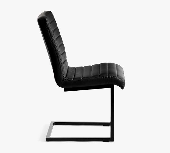 Sabina Armless Leather Desk Chair Pottery Barn