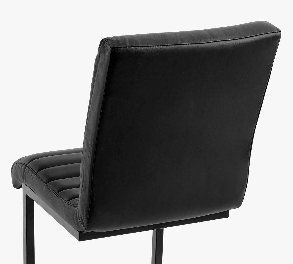 Sabina Armless Leather Desk Chair Pottery Barn