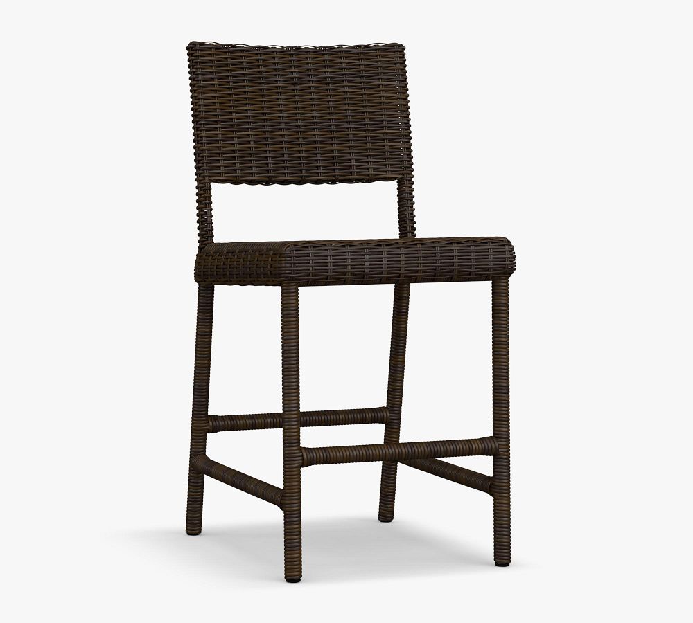 Torrey AllWeather Wicker Counter Stool Pottery Barn
