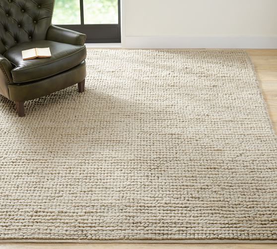 Chunky Looped Sweater Wool/Jute Rug | Pottery Barn