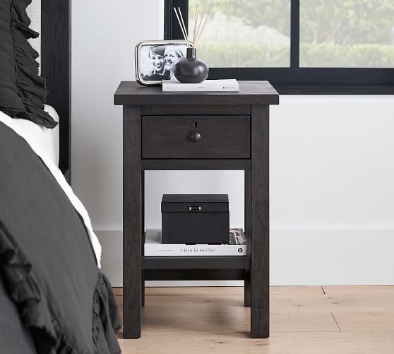 farmhouse black nightstand