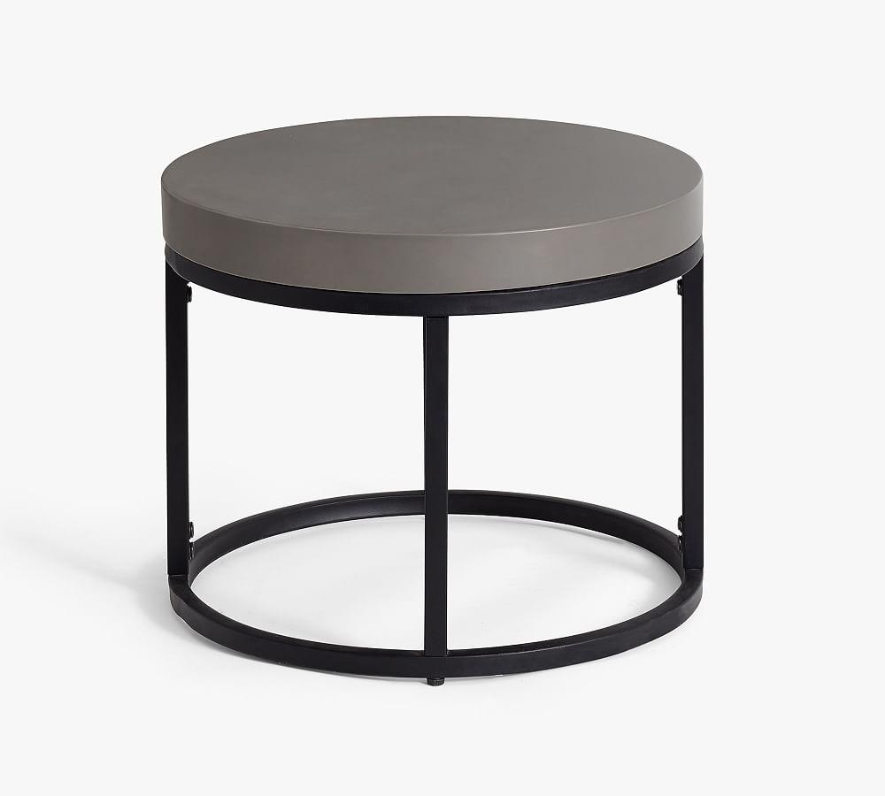 Sloan Concrete Round Nesting Outdoor Coffee Tables Pottery Barn
