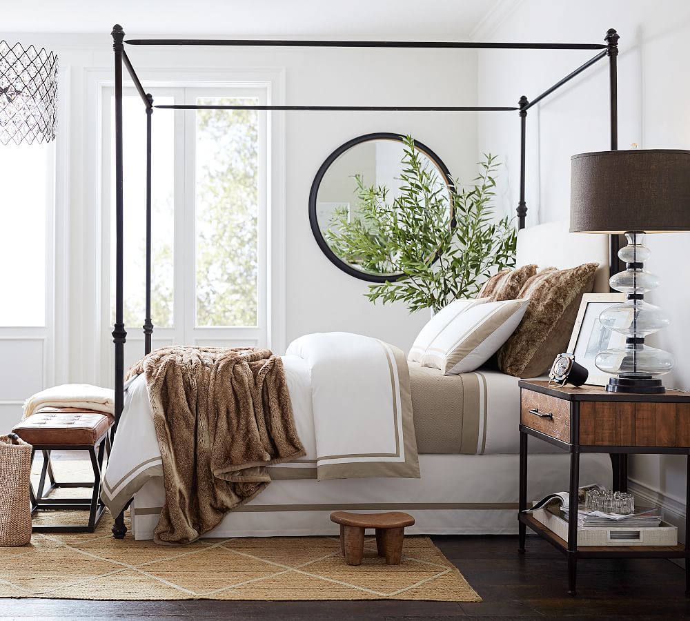 Antonia Metal Canopy Bed Pottery Barn