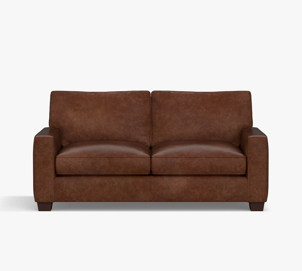 Pb Comfort Square Arm Leather Sofa Collection Pottery Barn