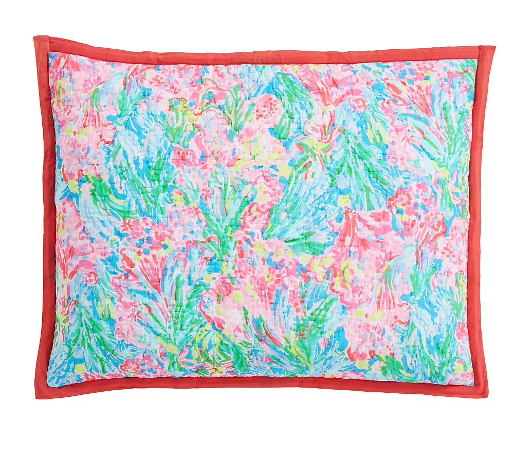 Lilly Pulitzer Fan Sea Pants Reversible Quilt & Shams Pottery Barn
