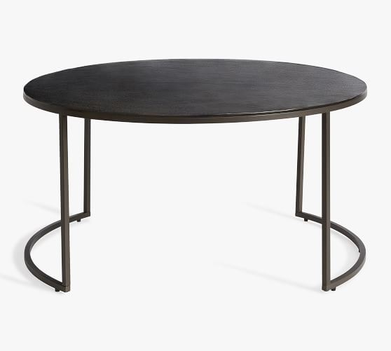 pottery barn wrought iron coffee table