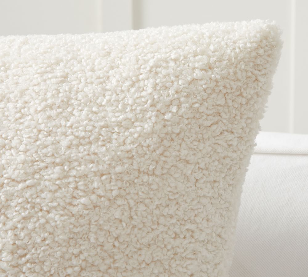 Cozy Teddy Faux Fur Oversized Throw Pillow Cover Pottery Barn