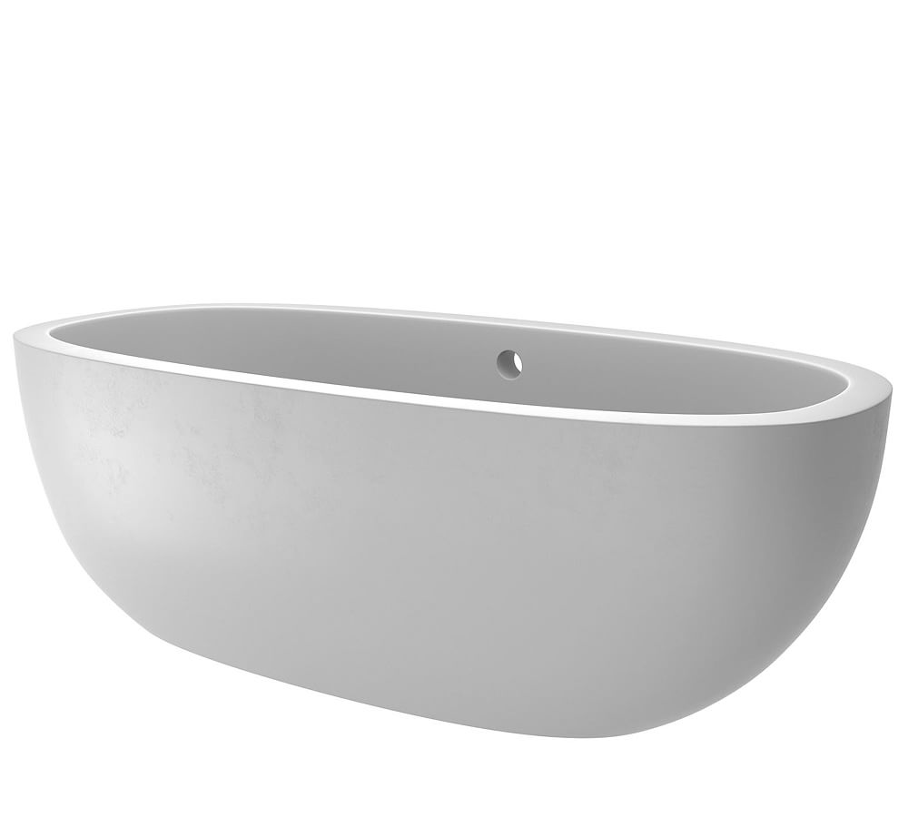 Holas 72" Handcrafted Freestanding Concrete Bathtub Pottery Barn
