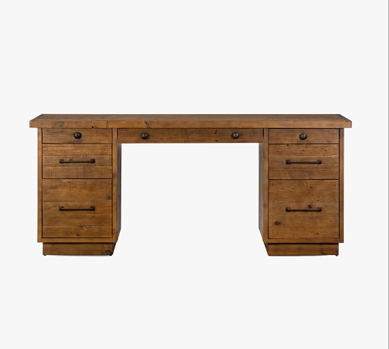 wood desk pottery barn