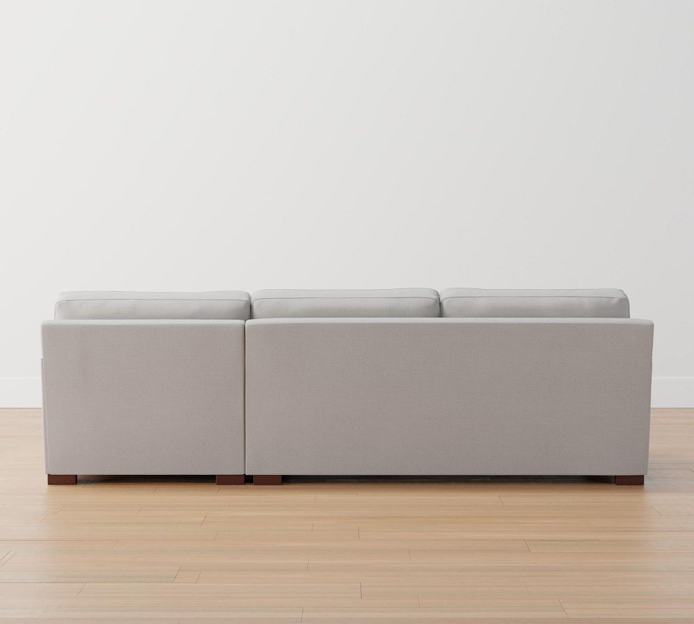 Townsend Upholstered Square Arm Sofa with Chaise Sectional Pottery Barn