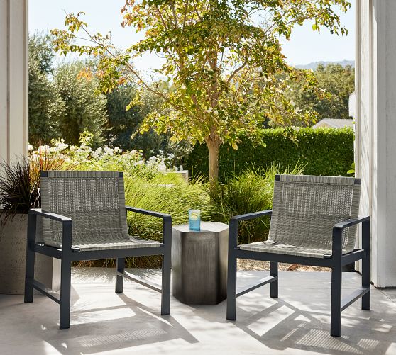 Hex Metal Outdoor Accent Table Pottery Barn